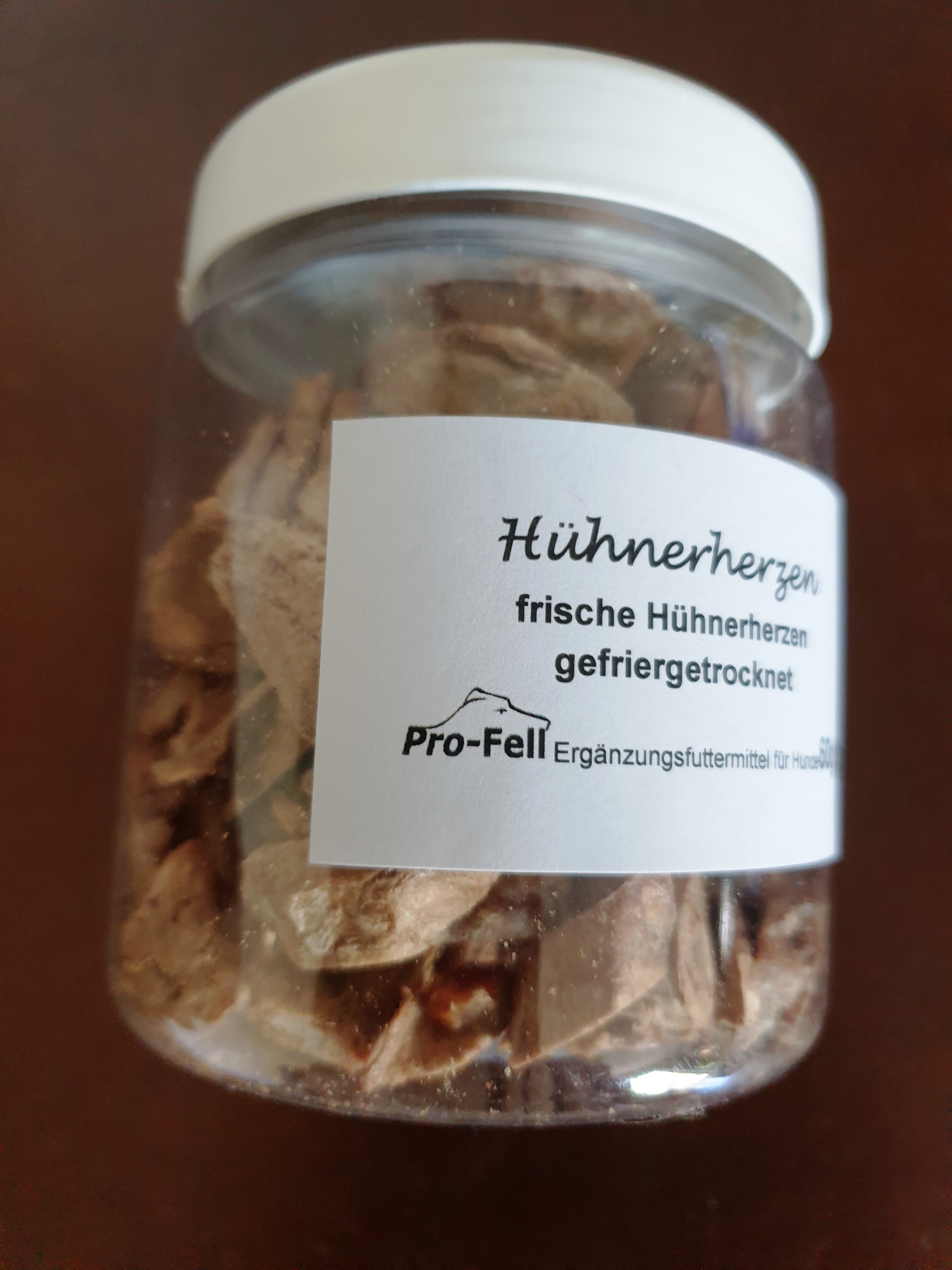 Hühner Herzen gefriergetrocknet