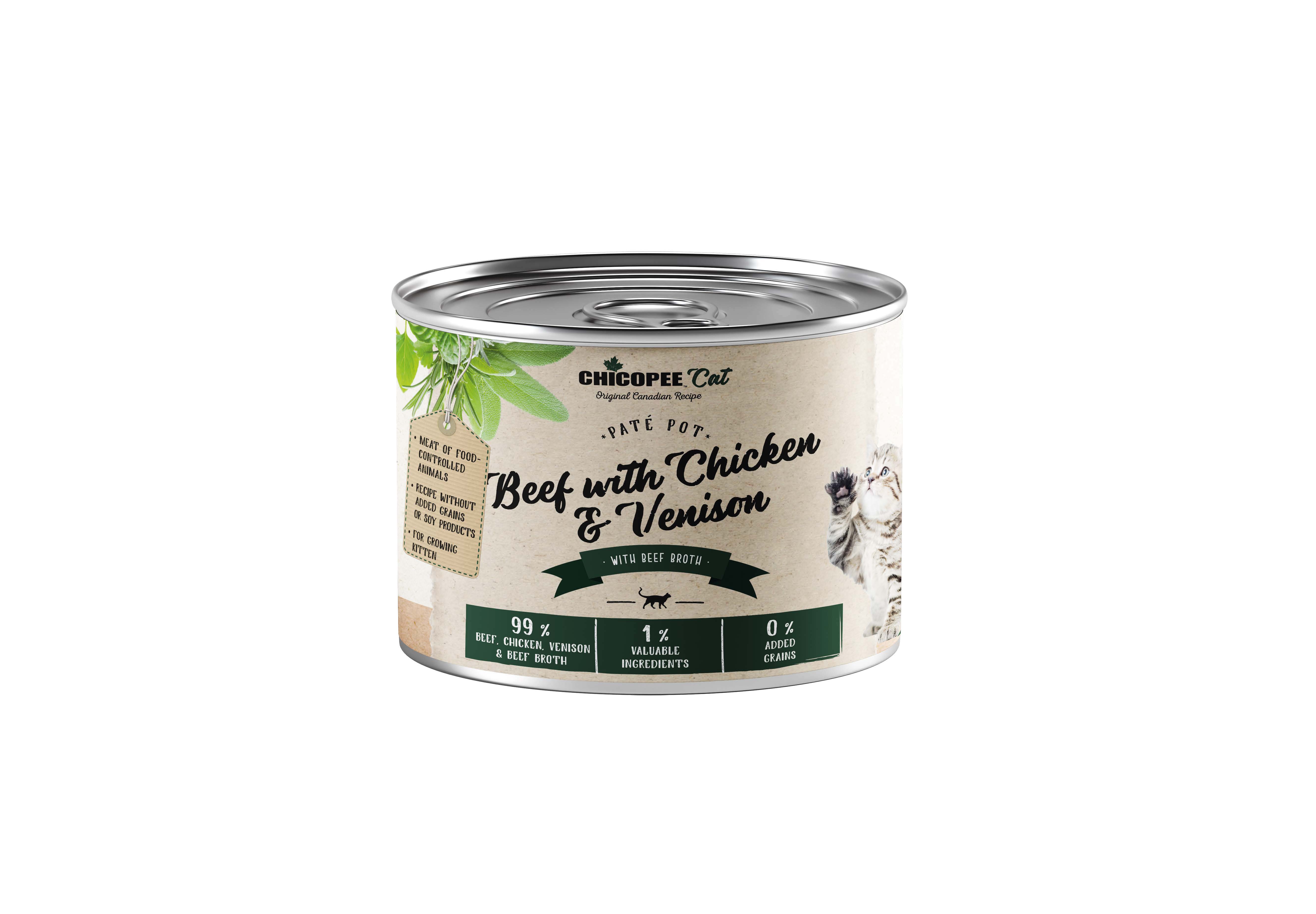 Chicopee Kitten - Gourmet pot Paté Rind mit Huhn & Wild (Beef & Chicken & Venison) - Cat