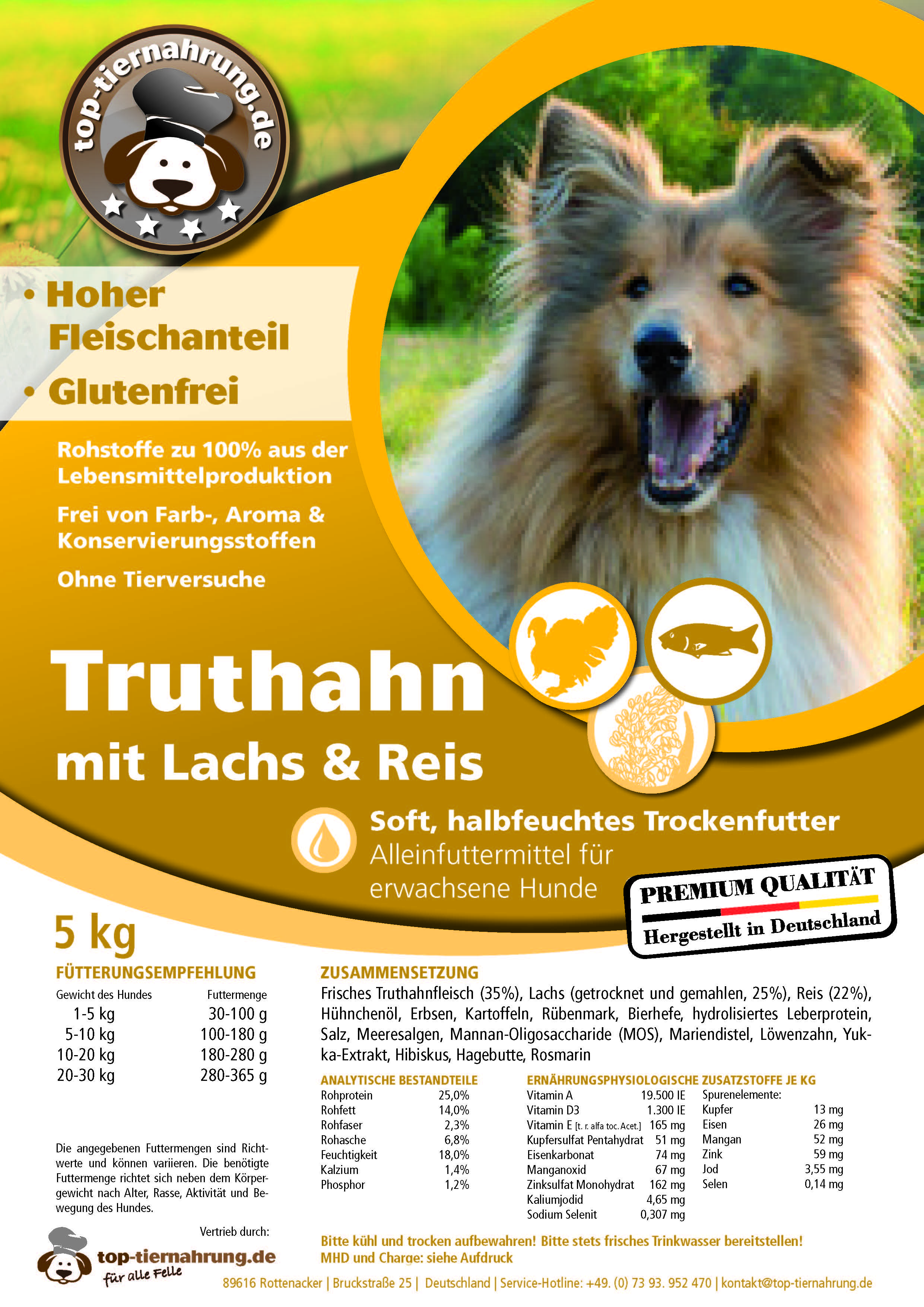 Truthahn mit Lachs & Reis - Soft