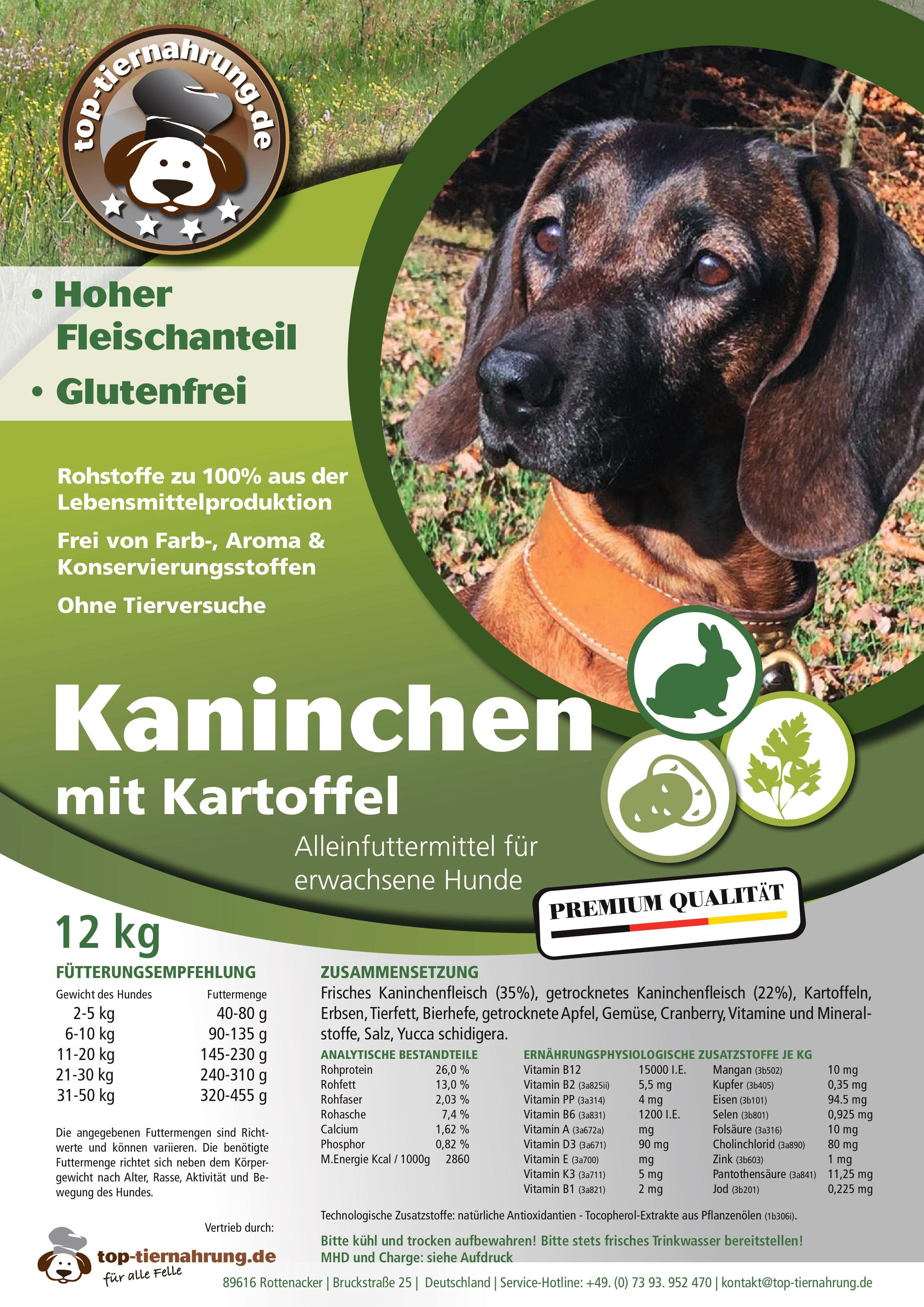 Kaninchen mit Kartoffeln Adult