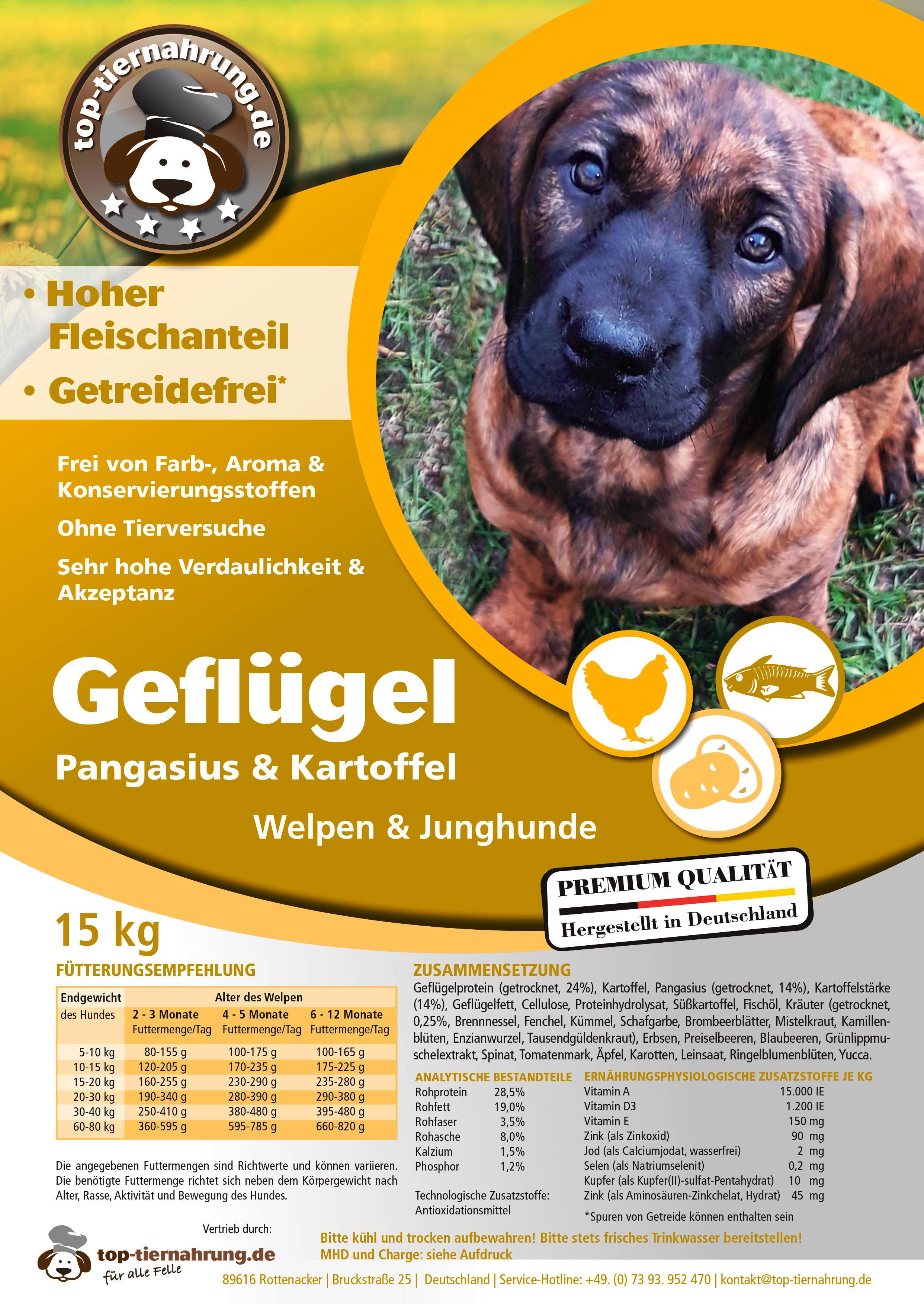 Geflügel & Pangasius mit Kartoffel - puppy