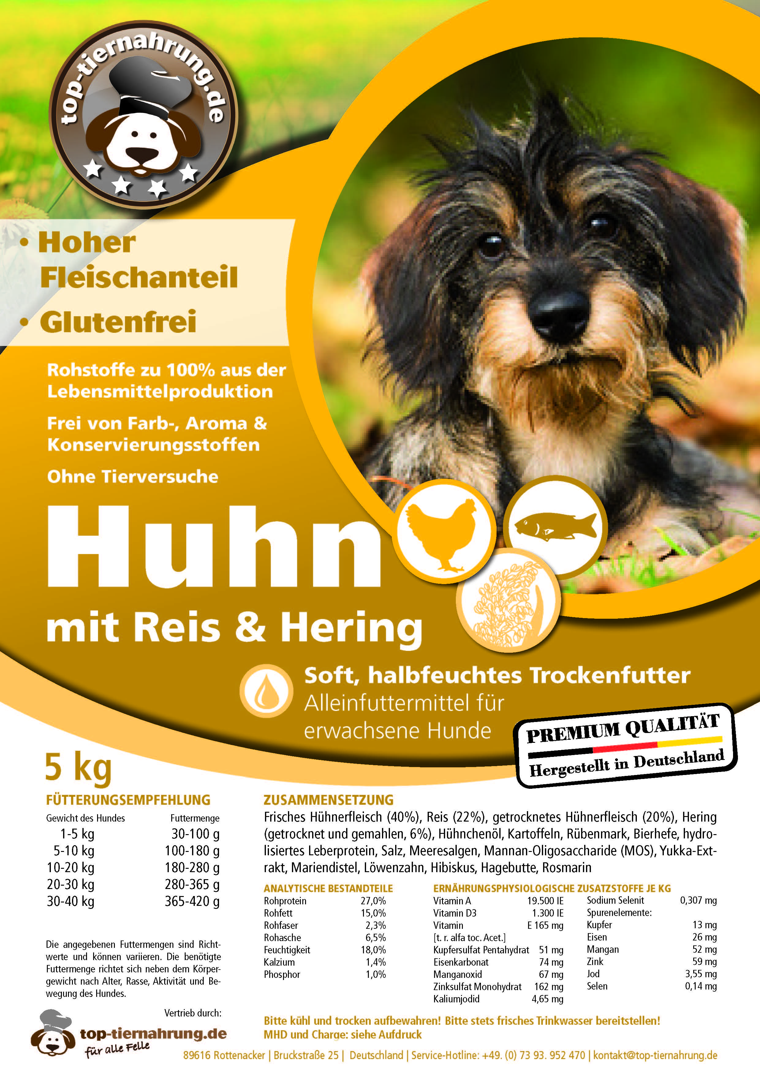 Huhn mit Reis & Hering Adult - Soft