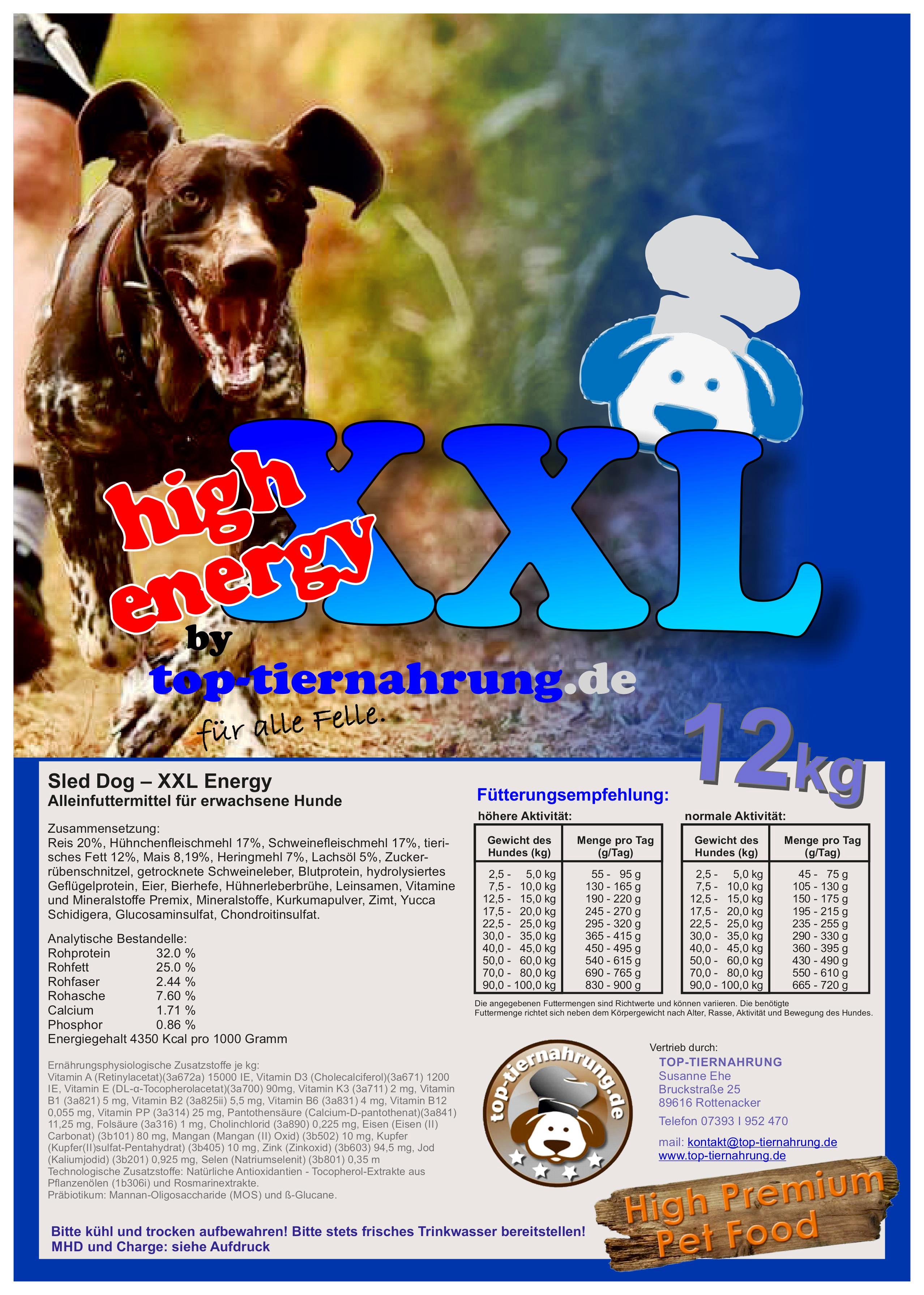 SledDog - XXL Energy 2 x 12kg - Einführungspreis