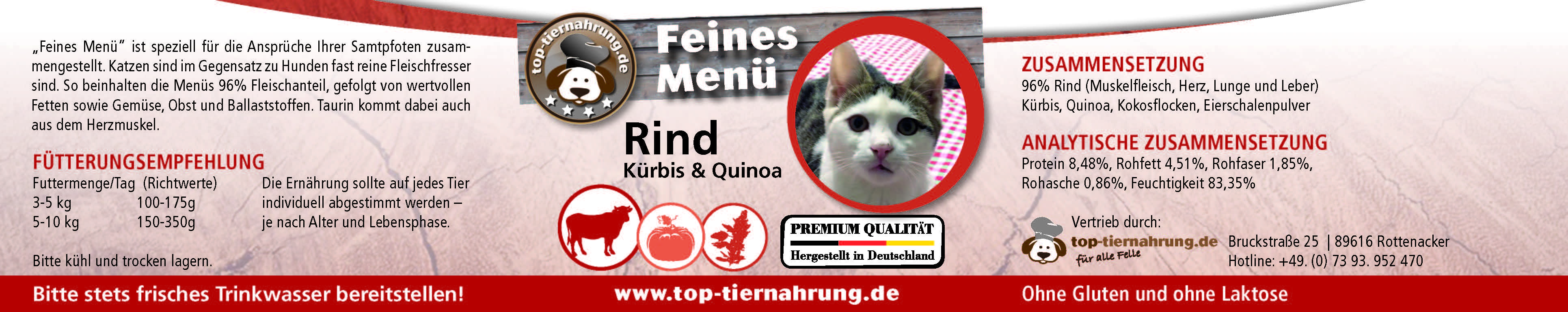 Rind mit Kürbis Cat 200g