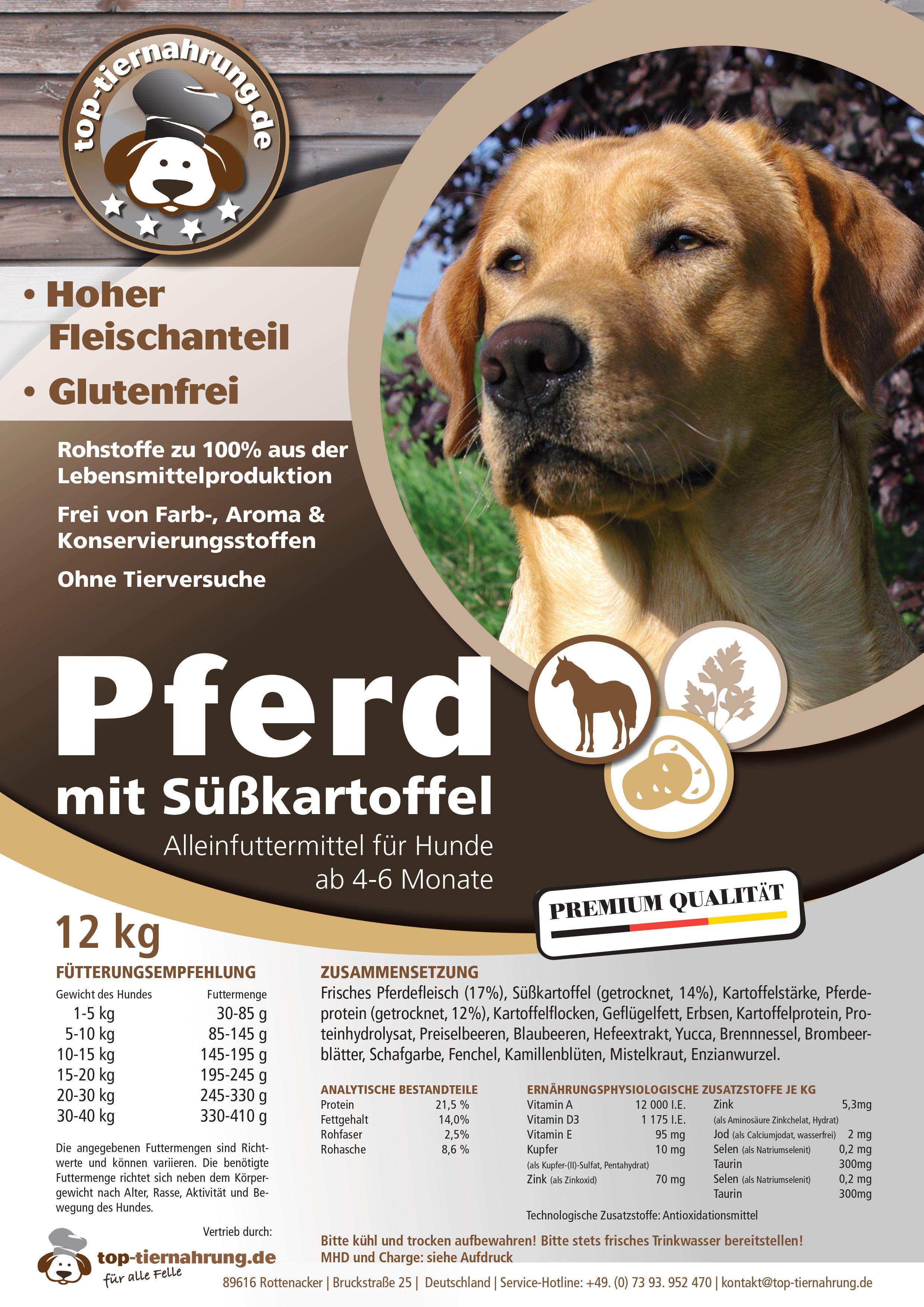 Pferd mit Süßkartoffeln